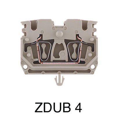 Weidmüller - Durchgangs-Reihenklemme Klemme ZDUB 2.5-2/4AN/RC Federanschl.,2.5mm² − 100 Stück