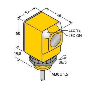 Turck - Lichttaster mit Hintergrundausblendung Opto Sensor Q40SP6FF400 W/30 Lichttaster