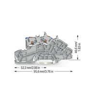 WAGO - Installations-Etagenklemme Installationsetagenklemme 2203-7651 2,5 mm² mit Drücker − 50 Stück