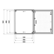 GSAB Elektrotechnik - Gehäuse/Schaltschrank (leer) GfK-Wandschrank IP65 54W500ES 500x400x200mm