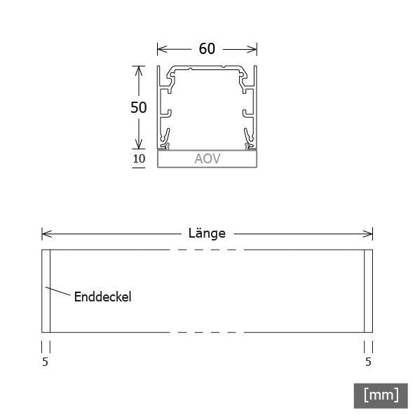 LTS Licht&Leuchten - Decken-/Wandleuchte LED-Anbauleuchte MLA060108403AOVDA.ws 840, DALI, ws