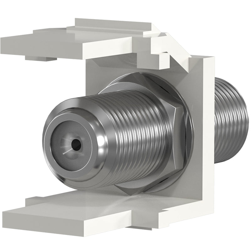 EFB-Elektronik - Zubehör/Ersatzteile für modulares Anschlusssystem Keystone Einbauadapter EB539 F-Verbinder, weiß
