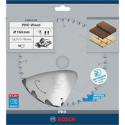 Bosch - Kreissägeblatt PRO Wood cordless 2608837697 Kreissägeblatt 184 x