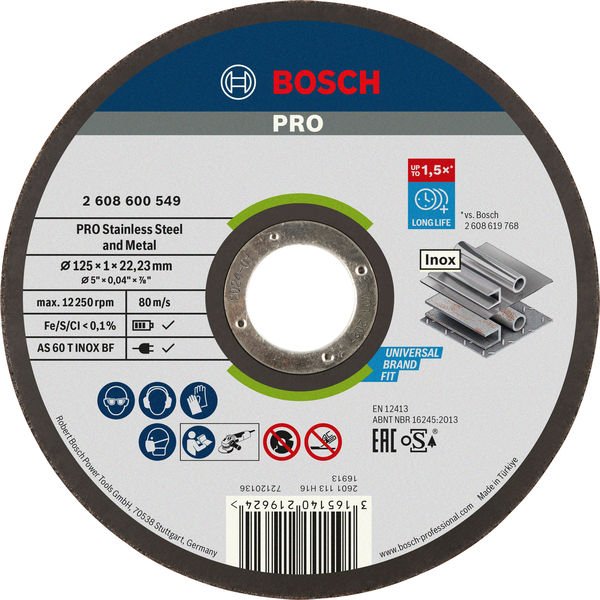 Bosch - Trenn-/Schleifscheibe PRO Stainless Steel and 2608600549 Metal Trennscheibe
