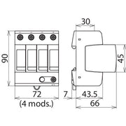 DEHN - Überspannungsableiter für Energietechnik/Stromversorgung Überspannungsableiter DG MU 3PY 480 4W+G Typ 2 DEHNguard M