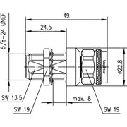 Telegärtner - Überspannungsableiter für Informations-/MSR-Technik N-Überspannungsableiter 100024249 (M-F) 6GHz 50Ohm, EB