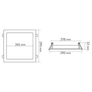 Nobile - Decken-/Wandleuchte LED-Panel Flat 1574071511 840, 350mA, ws