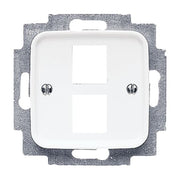 Busch-Jaeger - Einsatz/Abdeckung für Kommunikationstechnik Zentralscheibe aws 2561-02-214 für 2 Modular Jack