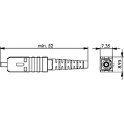 Telegärtner - LWL-Steckverbinder T-SC STECKER MM beige 100007191 KERAMIK,KABELMONTAGE