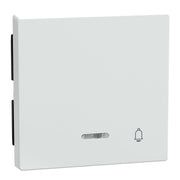 Merten - Abdeckung/Bedienelement für Installationsschalterprogramme Wippe Kontr.Fenster aws/gl 435825 Aufdruck Klingel