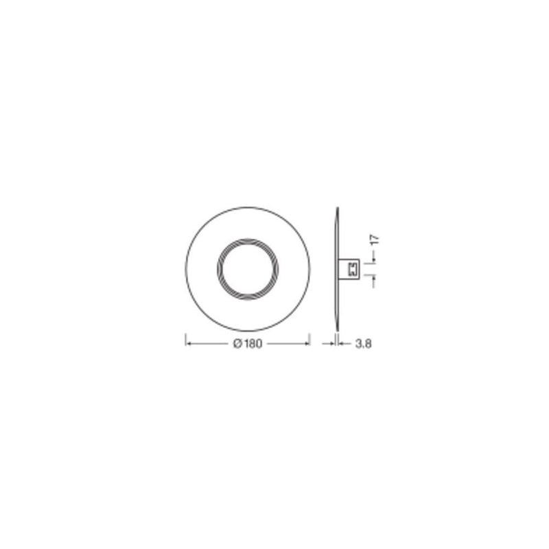 Ledvance - Mechanisches Zubehör/Ersatzteile für Leuchten Sanierungsring SP RING D180 WT D180, ws