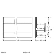 EVN Lichttechnik - Mechanisches Zubehör/Ersatzteile für Leuchten Aluminiumprofil 3m APWBW300