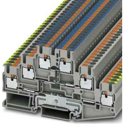 Phoenix Contact - Schutzleiter-Reihenklemme PT 2,5-PE/L/N 5,2 mm, grau