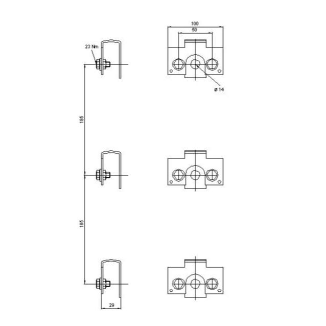 ABN - Sammelschienen-Adapter Doppeladapter XTA22 LVA 2/00
