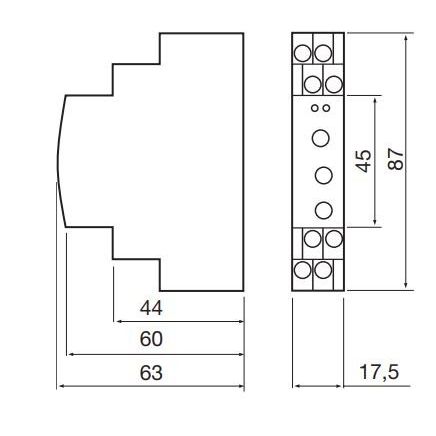 Eberle Controls - Zeitrelais Installationstechnik für Reiheneinbau Zeitrelais IZT 1W,5A,24-240VAC/DC