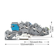WAGO - Installations-Etagenklemme 2005-7641 NT/L/PE 4/6qmm grau