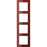 Jung - Abdeckrahmen Glasrahmen 4-fach rt AC 584 GL RT waage/senkrecht