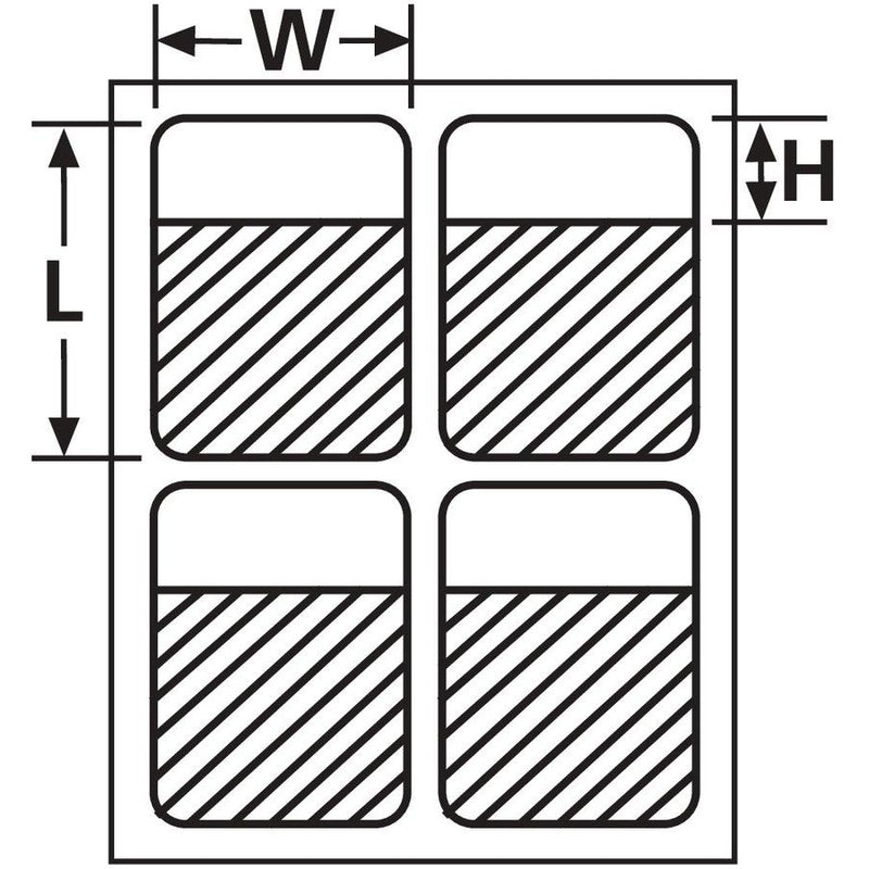 HellermannTyton - Kabelmarkierungssystem Etiketten selbstlamin. 595-22101(2500) weiß/transparent − 2500 Stück