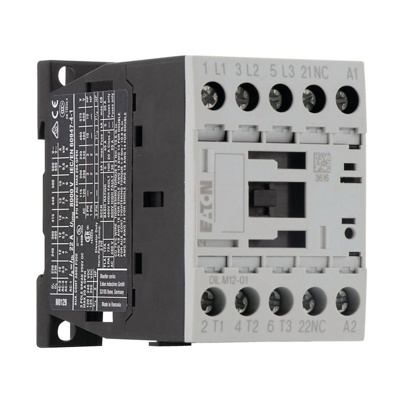 Eaton - Leistungsschütz zum Schalten von Wechselstrom Leistungsschütz DILM12-01(220V50/60H 1Ö 5,5KW/400V,AC