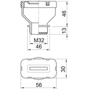 OBO Bettermann - Kabelverschraubung Flachkabelverschraubung 106 FL M32 9 39 f.Fl.Kabel 7-9 − 15 Stück