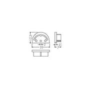 Brumberg Leuchten - Mechanisches Zubehör/Ersatzteile für Leuchten Endkappen-Set 53078080 schwarz