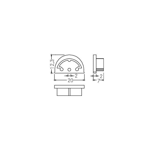 Brumberg Leuchten - Mechanisches Zubehör/Ersatzteile für Leuchten Endkappen-Set 53078080 schwarz