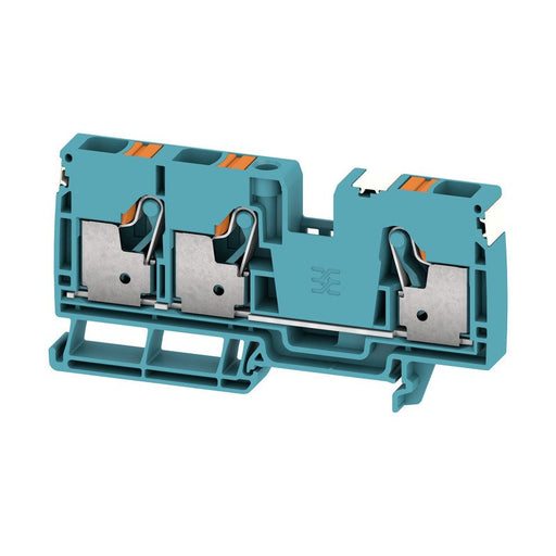 Weidmüller - Durchgangs-Reihenklemme Klemme A3C 10 DL BL PUSH IN, 10 mm² − 25 Stück