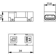 Telegärtner - Modulare Kupplung STX USB-Kupplung 100007535 3.0 Typ A, f-f