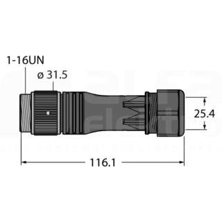 Turck - Rundsteckverbinder, feldkonfektionierbar (Industriesteckverbinder) Rundsteckverbinder BS7181-0/21