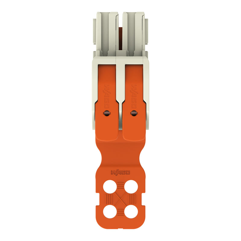 WAGO GmbH & Co. KG - Ein- und mehrpolige Klemmenleiste 1-Leiter-Federleiste Hebel 832-1102/342-000 Push-inCAGECLAMP,lgr − 20 Stück