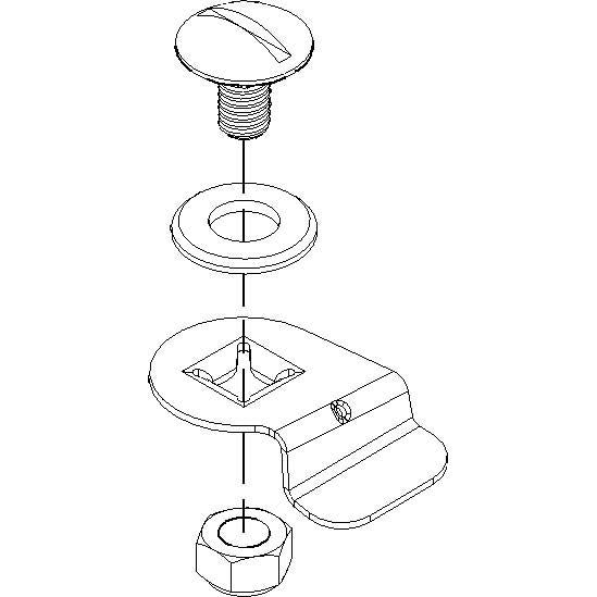 Niedax - Zubehör/Ersatzteile für Stahlkabelkanal Drehriegel RDRS 9 F − 1 Stück