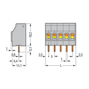 WAGO - Leiterplattenklemme 740-112/000-023 2,5mm² − 15 Stück