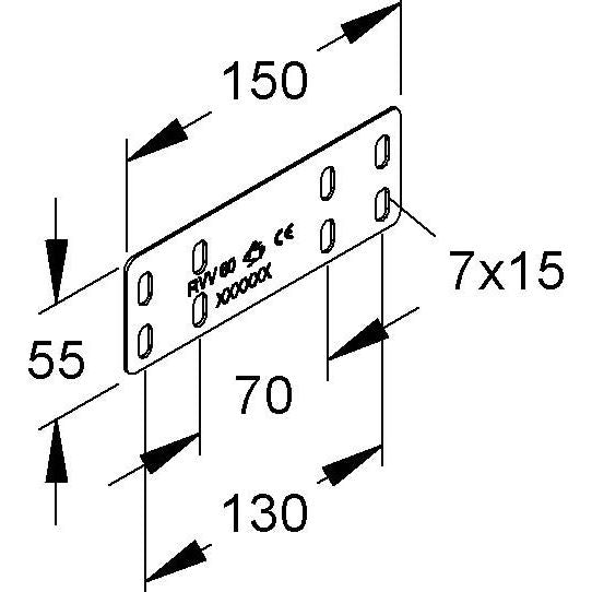Niedax - Verbinder für Kabeltragsystem Rinnenverbinder RVV 60 F − 20 Stück