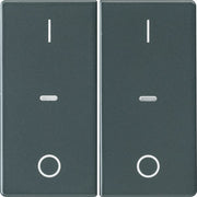 Berker - Abdeckung/Bedienelement für Installationsschalterprogramme Abdeckung Tastsensor-Modul 80962326 2-fach anthrazit