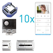 TCS Tür Control - Türsprech-Set video:pack Einbau PVIF100/001 für 10 Wohneinheit