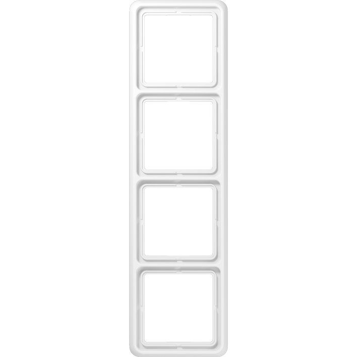 Jung - Abdeckrahmen Rahmen 4-fach aws CD 584 WU WW waage/senkrecht