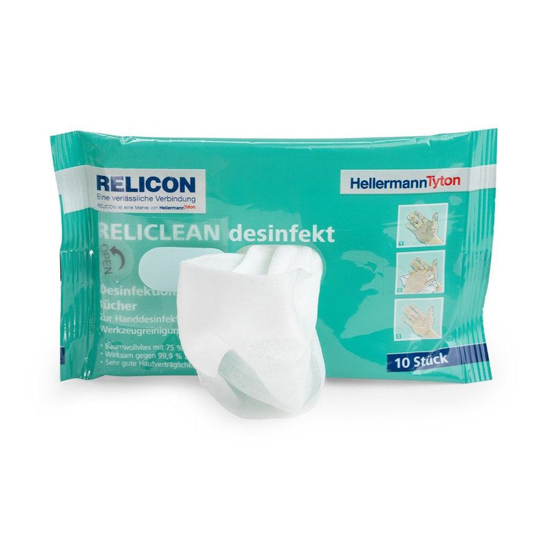 HellermannTyton - Putztuch Feuchttücher RELides-CO-WH (VE10) Reliclean