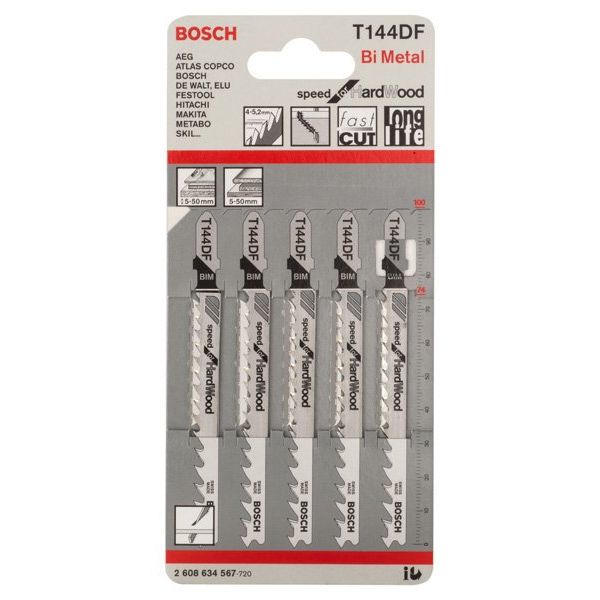 Bosch - Stichsägeblatt PRO Hardwood fast T144DF 2608634567 Stichsägeblatt 100