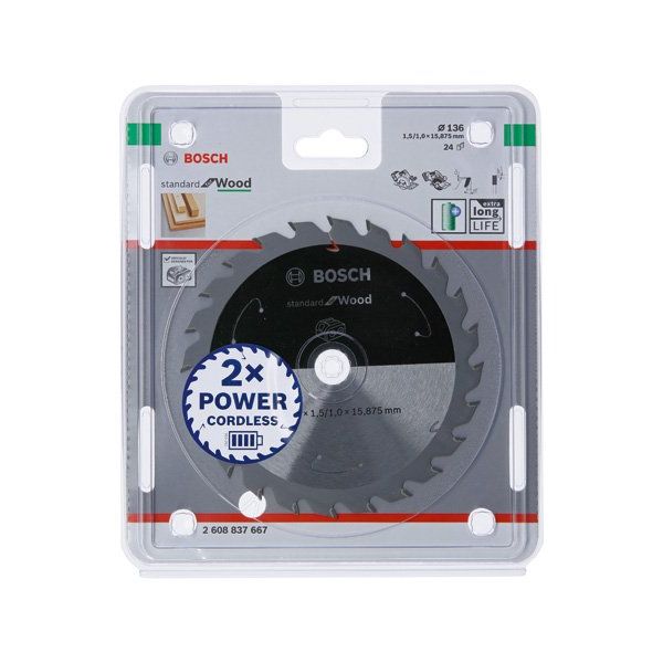 Bosch - Kreissägeblatt PRO Wood cordless 2608837667 Kreissägeblatt 136 x