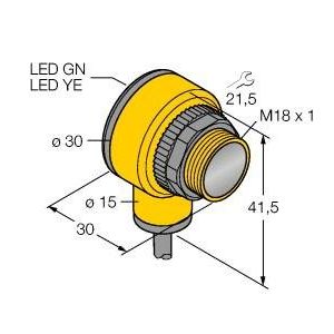 Turck - Lichttaster energetisch Reflexionslichttaster T18SN6DQP