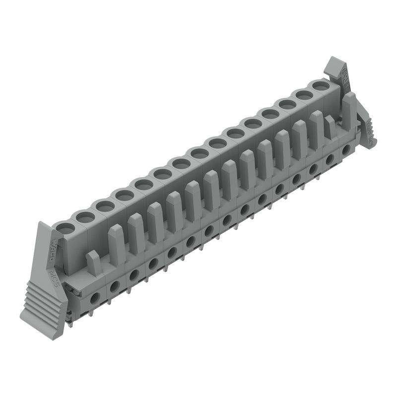 WAGO - Leiterplattensteckverbinder THT-Federleiste gerade 232-145/039-000 Rastermaß 5mm,grau − 25 Stück