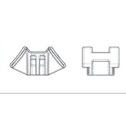 HellermannTyton - Befestigungssockel und -element für Kabelbinder Kabelhalter S2CM25 − 500 Stück
