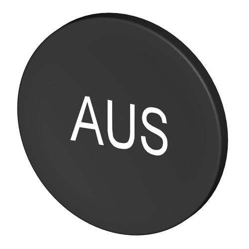 Stahl - Bezeichnungsschild für Befehlsgeräte Tastenschild 8602/3 227811 schwarz AUS − 1 Stück by Stahl
