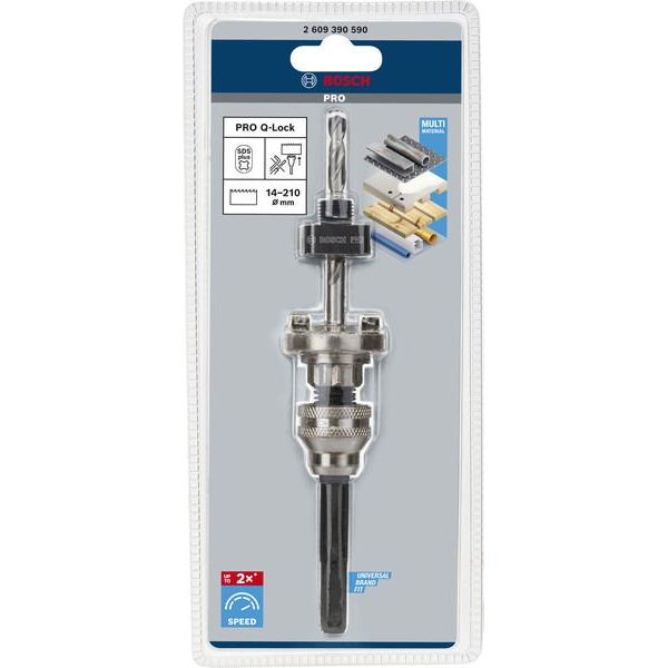 Bosch - Aufnahmeschaft für Lochsägen PRO Q-Lock Aufsteckhalter 2609390590 SDS plus Aufnahme