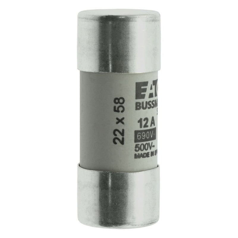 Eaton - Zylindrische Sicherung Sicherungseinsatz Nieders. CYLINDRICA#C22G12 12A AC 690V 80kA − 10 Stück