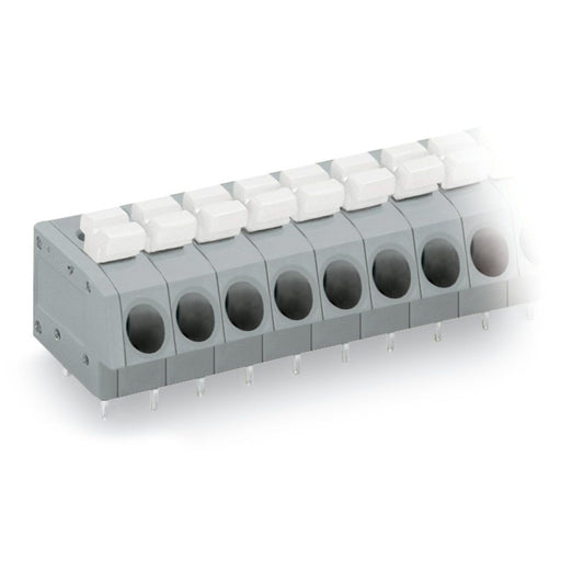 WAGO - Leiterplattenklemme 804-108 Drücker,2,5 mm²,grau − 30 Stück