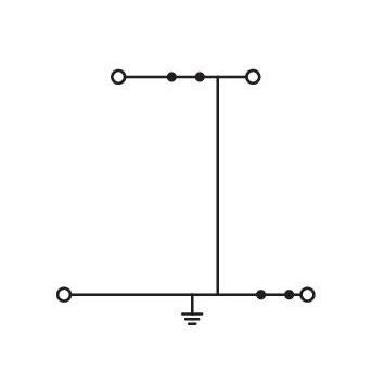 WAGO - Schutzleiter-Reihenklemme Doppelstockklemme 870-507 0,08-2,4qmm gr/ge