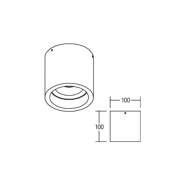 Brumberg Leuchten - Downlight/Strahler/Flutlicht LED-Aufbaudownlight sw 12074183 15W 3000K 1125lm
