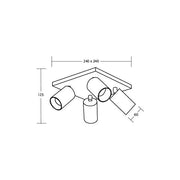 Brumberg Leuchten - Decken-/Wandleuchte Anbauleuchte 4x GU10 57135170