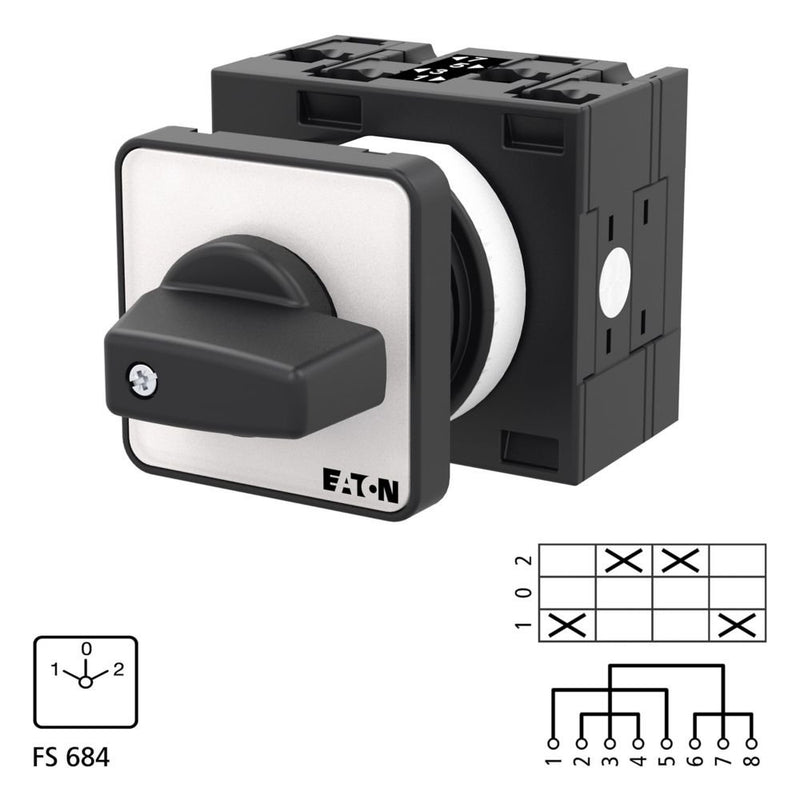 Eaton - Lastschalter Wendeschalter T3-2-8400/E 2pol
